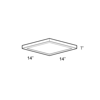 14 Inch Square Indoor/Outdoor LED Flush Mount