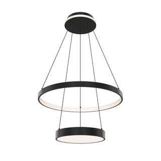 Two-tier 20-inch pendant, two-zone lighting with a lit canopy