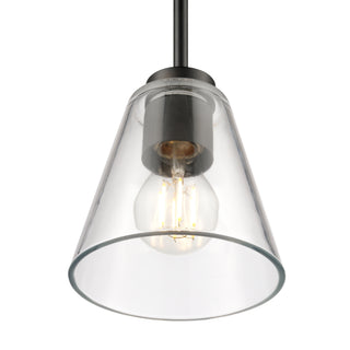 Strayhan 5.75" 1-Light Mini Pendant - Matte Black