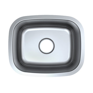 Loft 18.44 Inch Undermount Kitchen Sink in Brushed Stainless