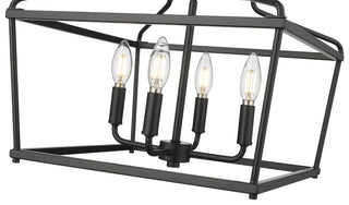 Nellita 16" Wide 4-Light Pendant - Matte Black
