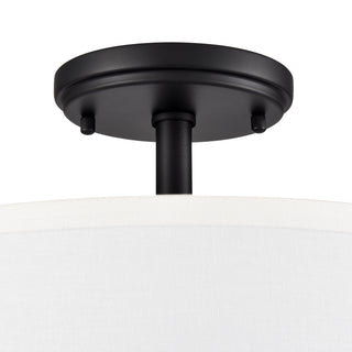 Guyten 13" Wide 2-Light Semi Flush - Matte Black