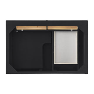 36 Inch Lorelai Freestanding Vanity in Black Onyx / White Zeus Top