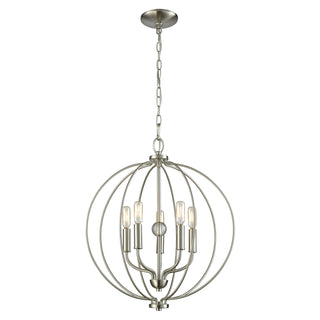 Williamsport 19'' Wide 5-Light Chandeliers - Brushed Nickel