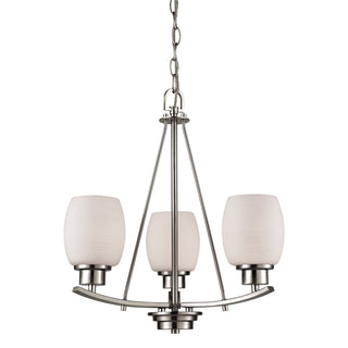 Casual Mission 17'' Wide 3-Light Chandeliers - Brushed Nickel