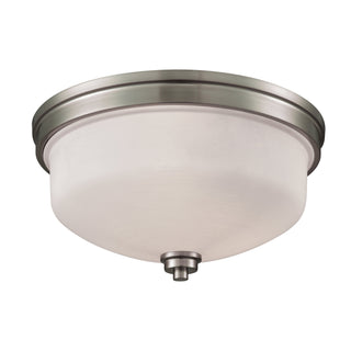 Casual Mission 13'' Wide 3-Light Flush Mount - Brushed Nickel