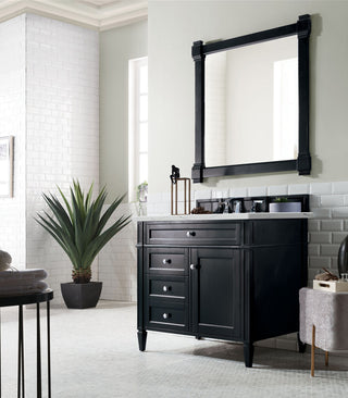 36 Inch Brittany Freestanding Vanity in Black Onyx / Ethereal Noctis Top