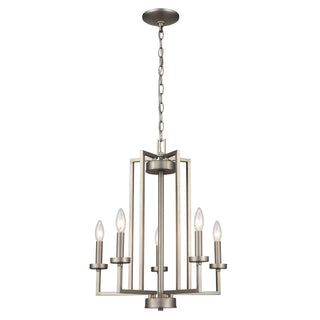 West End 20'' Wide 5-Light Chandeliers - Brushed Nickel