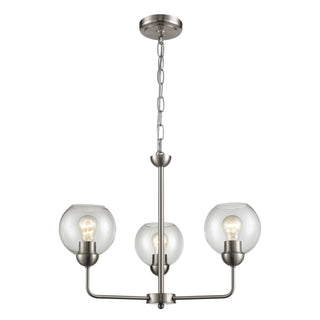 Astoria 23'' Wide 3-Light Chandeliers - Brushed Nickel