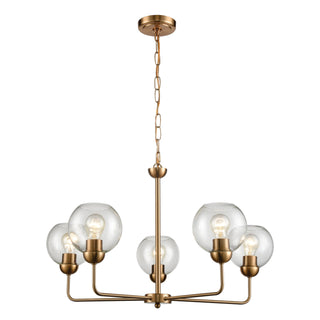 Astoria 28'' Wide 5-Light Chandeliers - Satin Gold