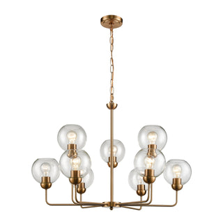 Astoria 32'' Wide 9-Light Chandeliers - Satin Gold