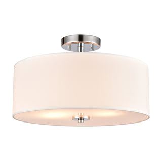 Oak Valley 16'' Wide 2-Light Semi Flush Mount - Chrome