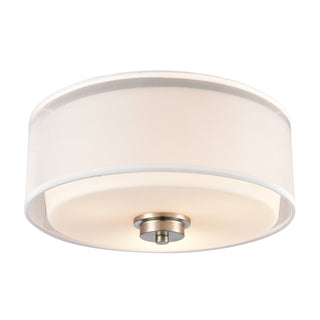 Market Square 13'' Wide 3-Light Flush Mount - Brushed Nickel