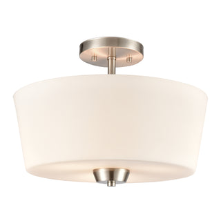 Winslow 15'' Wide 3-Light Semi Flush Mount - Brushed Nickel