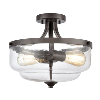 Calistoga 13'' Wide 2-Light Semi Flush Mount - Oil Rubbed Bronze