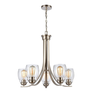 Calistoga 25'' Wide 5-Light Chandeliers - Brushed Nickel