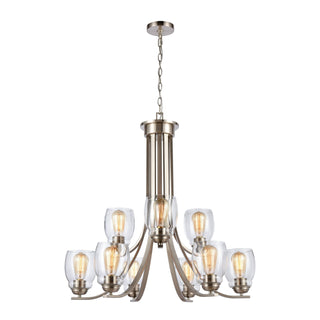 Calistoga 30.5'' Wide 9-Light Chandeliers - Brushed Nickel