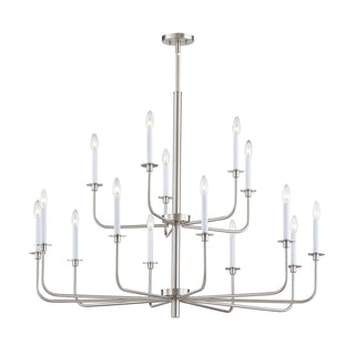 Lexington Green 46'' Wide 15-Light Chandeliers - Brushed Nickel