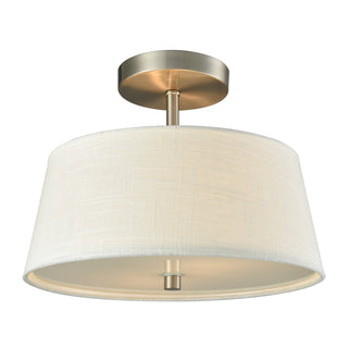 Morgan 15'' Wide 2-Light Semi Flush Mount - Brushed Nickel