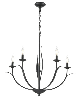 Charlize 29.5" Wide 5-Light Chandelier - Matte Black