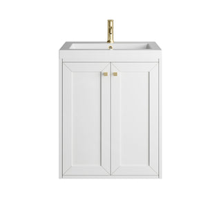 23.63 Inch Chianti Freestanding Vanity in Glossy White / White Glossy Top