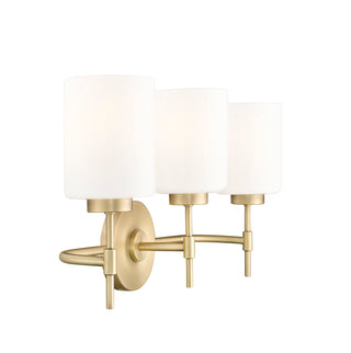 Keylee 22" Wide 3-Light Vanity - Vintage Brass