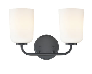 Laphia 14" Wide 2-Light Vanity - Matte Black