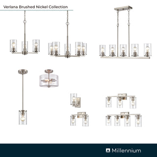 Verlana 1-Light Pendant light Brushed Nickel
