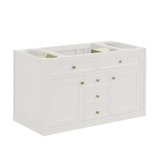 48 Inch Chicago Freestanding Vanity in Glossy White / White Zeus Top