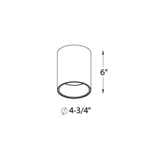5in cylinder flushmount