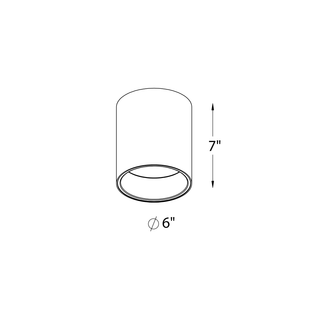 6in cylinder flushmount universal 120V-347V, 0-10V dimming