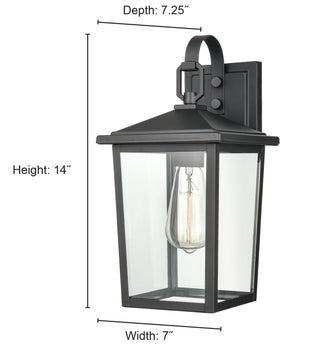 Fetterton 1-Light Outdoor Wall Sconce Powder Coated Black