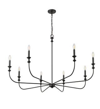 Savanne 8-Light Chandelier Ceiling Light Matte Black