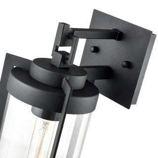 Ellway 1-Light Outdoor Wall Sconce Textured Black