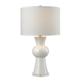 White Ceramic 28'' High 1-Light Table Lamp - Gloss White