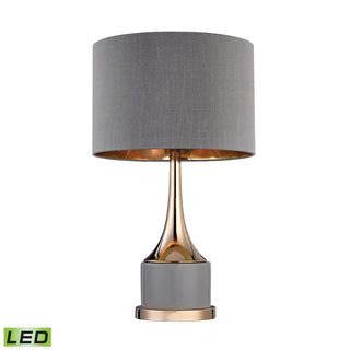 Gold Cone Neck 18.5'' High 1-Light Table Lamp - Gray