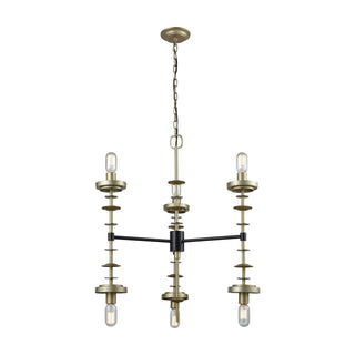 Orion 28'' Wide 6-Light Chandeliers - Antique Gold Leaf