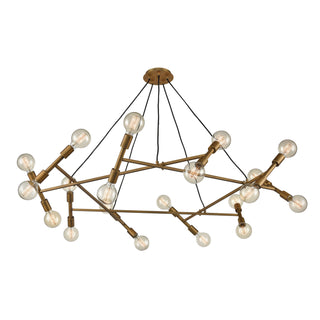 Guesting 54'' Wide 20-Light Chandeliers - Antique Brass