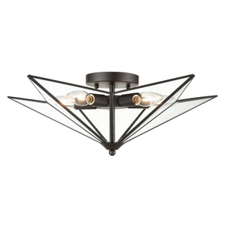 Moravian Star 21'' Wide 5-Light Flush Mount - Oil Rubbed Bronze