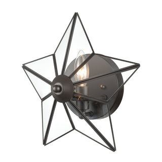 Moravian Star 12'' High 1-Light Sconce - Oil Rubbed Bronze