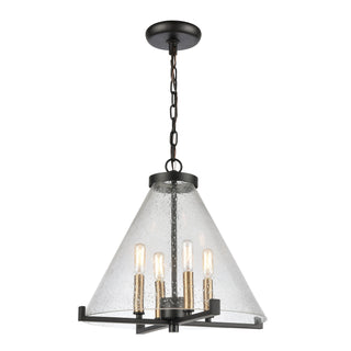 The Holding 17'' Wide 4-Light Pendant - Matte Black