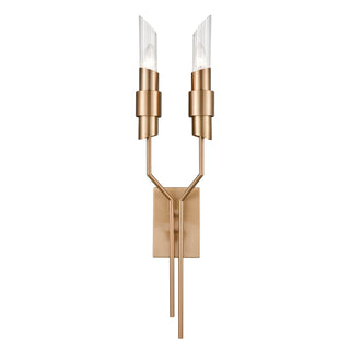 Carisbrooke 31.63'' High 2-Light Sconce - Burnished Brass