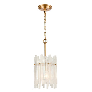 Brinicle 8'' Wide 1-Light Mini Pendant - Aged Brass