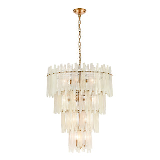 Brinicle 26'' Wide 18-Light Chandelier - Aged Brass