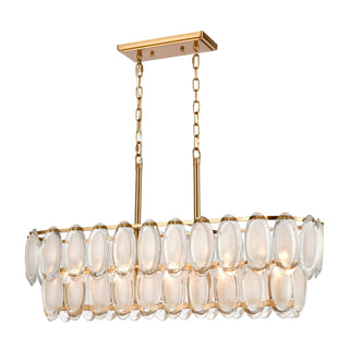 Curiosity 32'' Wide 5-Light Linear Chandeliers - Aged Brass