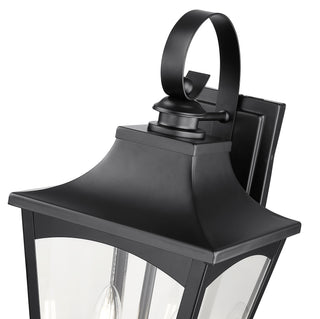 Curry 2-Light Outdoor Wall Sconce Powder Coated Black