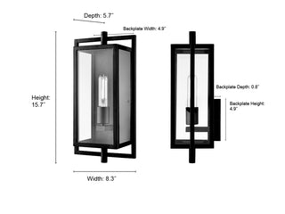 Rankin 1-Light Outdoor Wall Sconce Textured Black