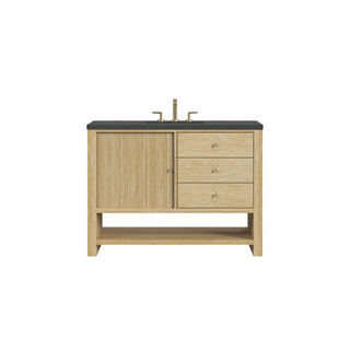 48 Inch Marigot Freestanding Vanity in Sunwashed Oak / Charcoal Soapstone Top