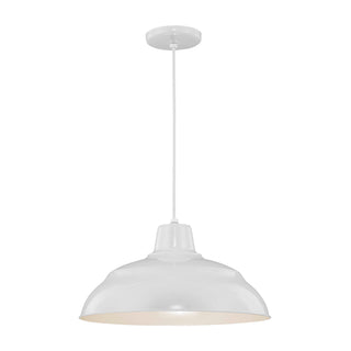 R Series 1-Light Cord Hung Warehouse White