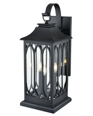 Mallorey 3-Light Outdoor Wall Sconce Powder Coated Black